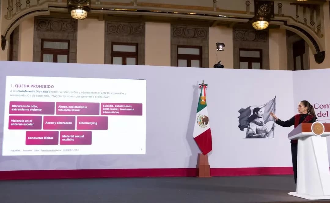 Sheinbaum presenta decreto para proteger a menores en redes sociales