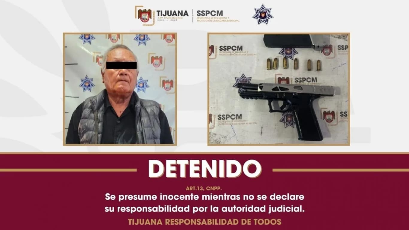 Detienen a hombre armado en Playas de Tijuana